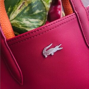 Lacoste Fuchsia and Orange Tote